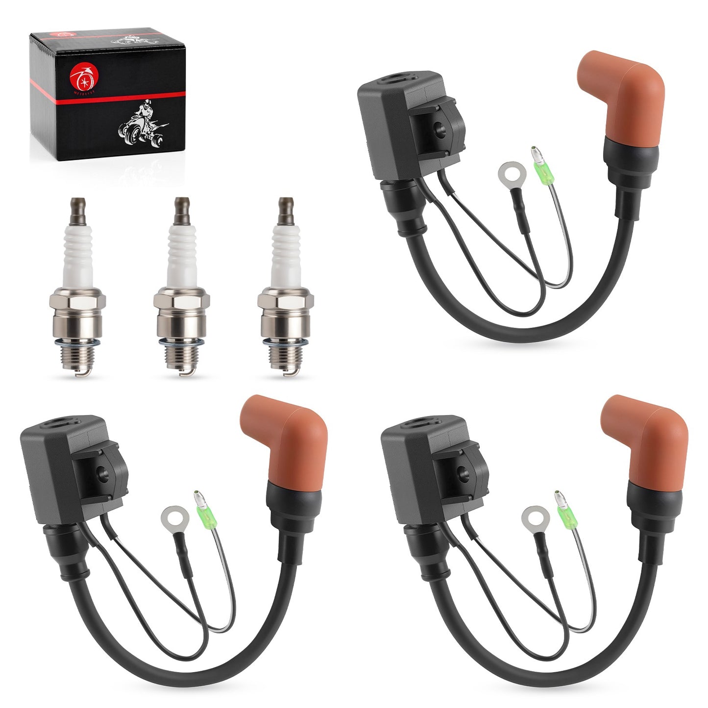 3X Ignition Coil Kit for Yamaha 90hp 90 TL/XLR (1992–2009)