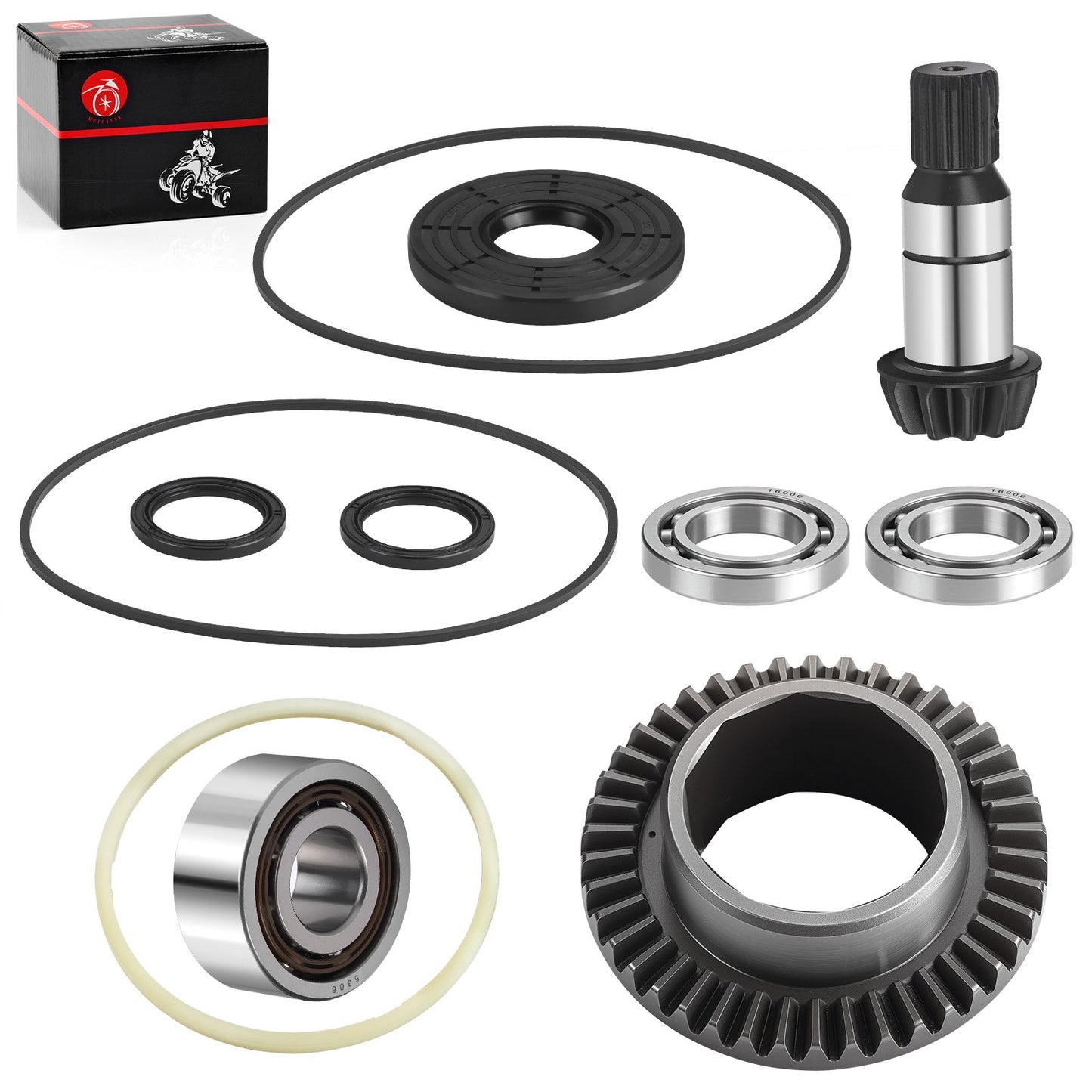 Front Differential Ring Pinion Gear & Bearing for Polaris Sportsman (2002–2020)