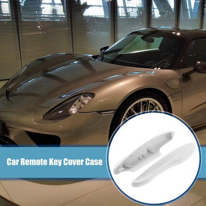 Set of 2 Car Remote Key Side Cover Cases for Porsche Taycan 911 (2020–2021) White