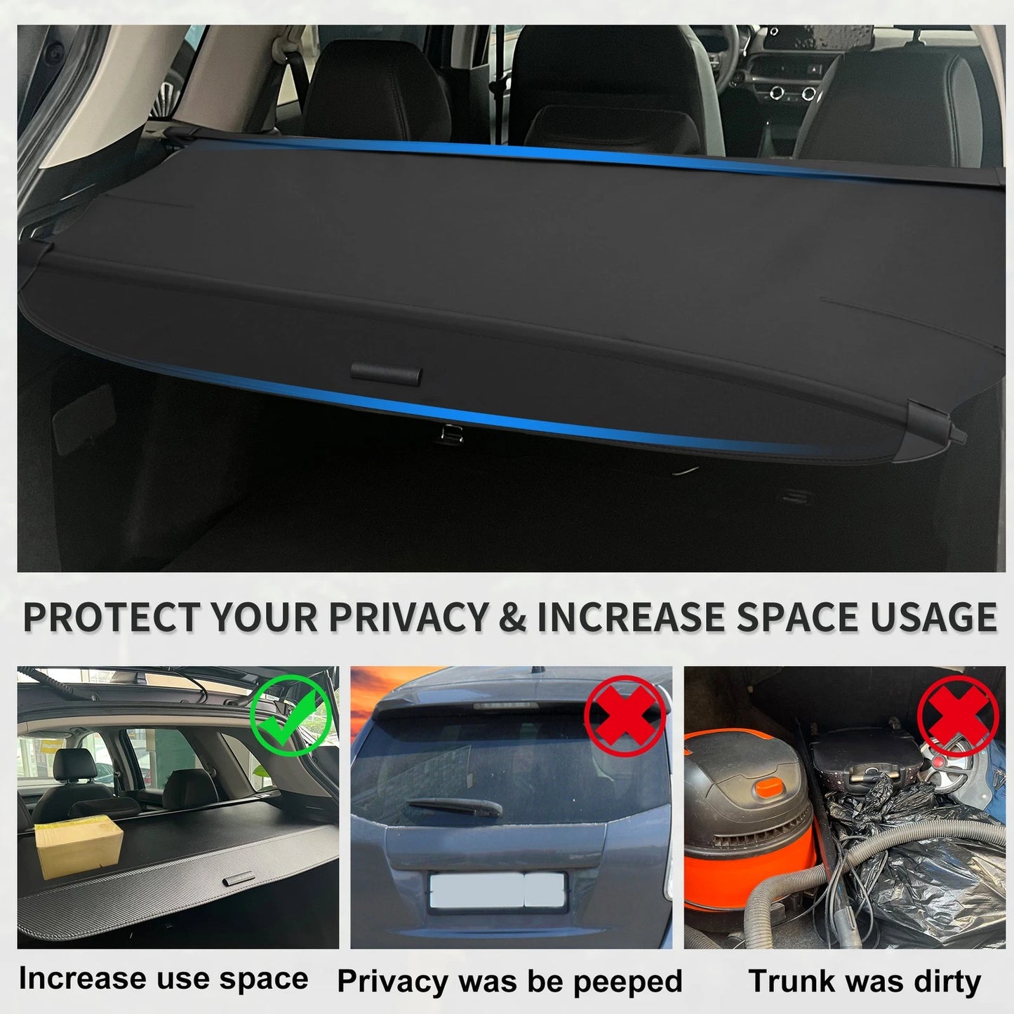 Cargo Cover for Honda CR-V (2024–2025) Retractable Trunk Security Shade