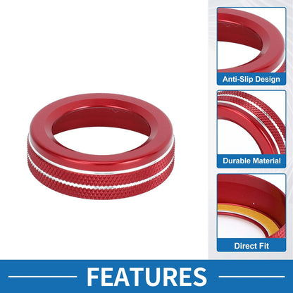 Tune Knob Cover for Mercedes Benz A B C E S CLA GLA (1 Pc, Red)