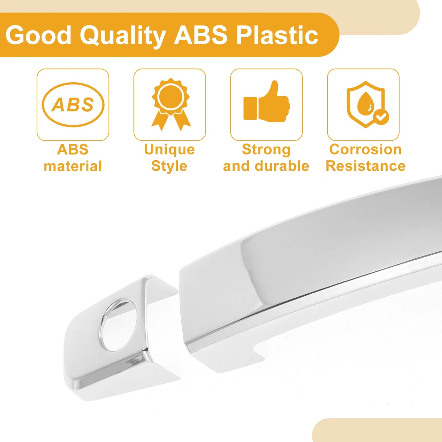 Car Door Handle Cover Trim for Chevrolet Cruze Camaro Aveo  Silver Tone