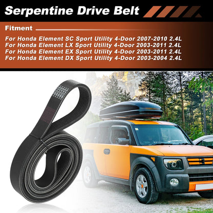 7PK1763 Serpentine Drive Belt for Honda Element (2003–2011) 2.4L