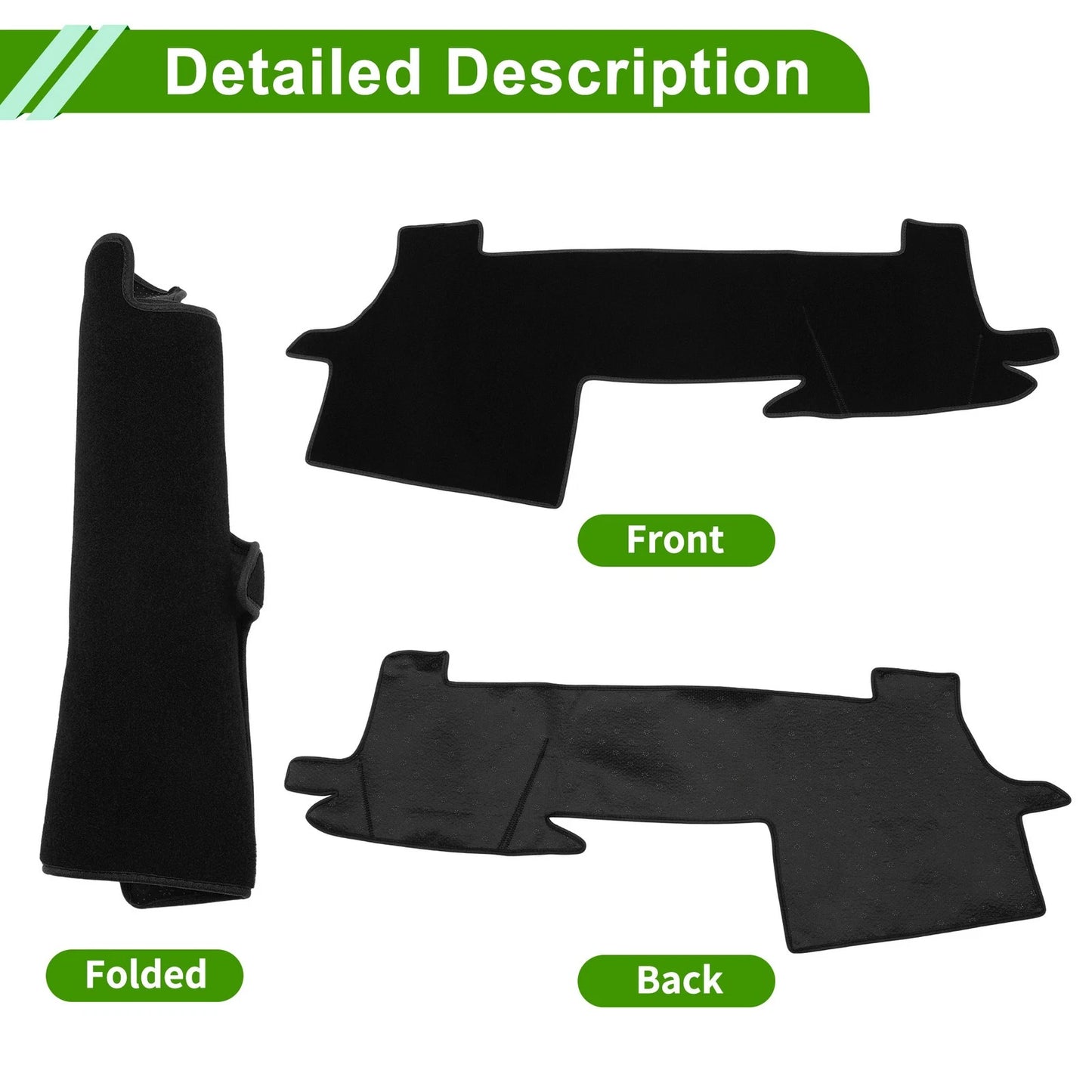 Dashboard Cover for Toyota Mark X 130 Series (2009–2019) Black Polyester