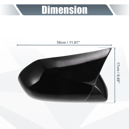2X Rearview Mirror Cover Overlay Gloss Black for Toyota Camry (2018–2020)