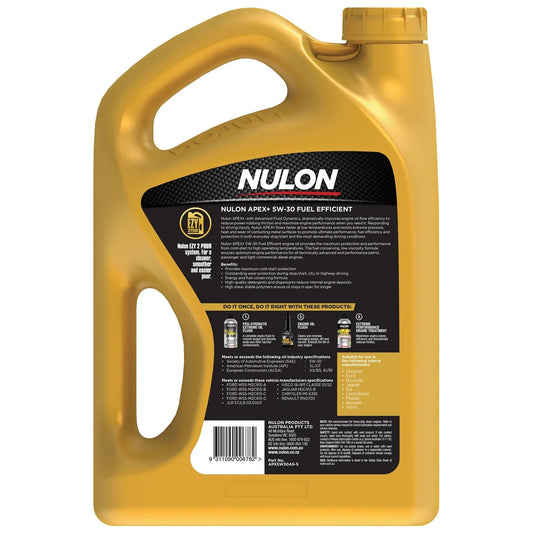 5L Engine Oil for APEX+ 5W-30 Full Synthetic Fuel Efficient