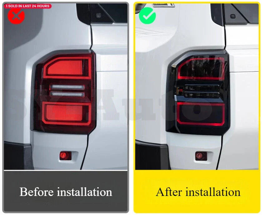 Rear Tail Light Lamp Cover Smoky-black for Land Cruiser Prado J250 LC250 (2024–2025)