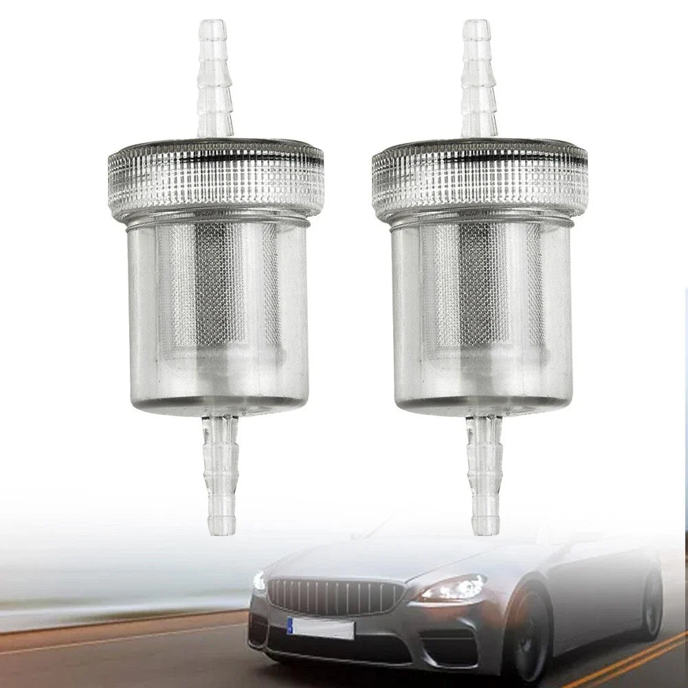 2 x Transparent Diesel Filter Fuel Kit Plastic Air Heater for Camper RV
