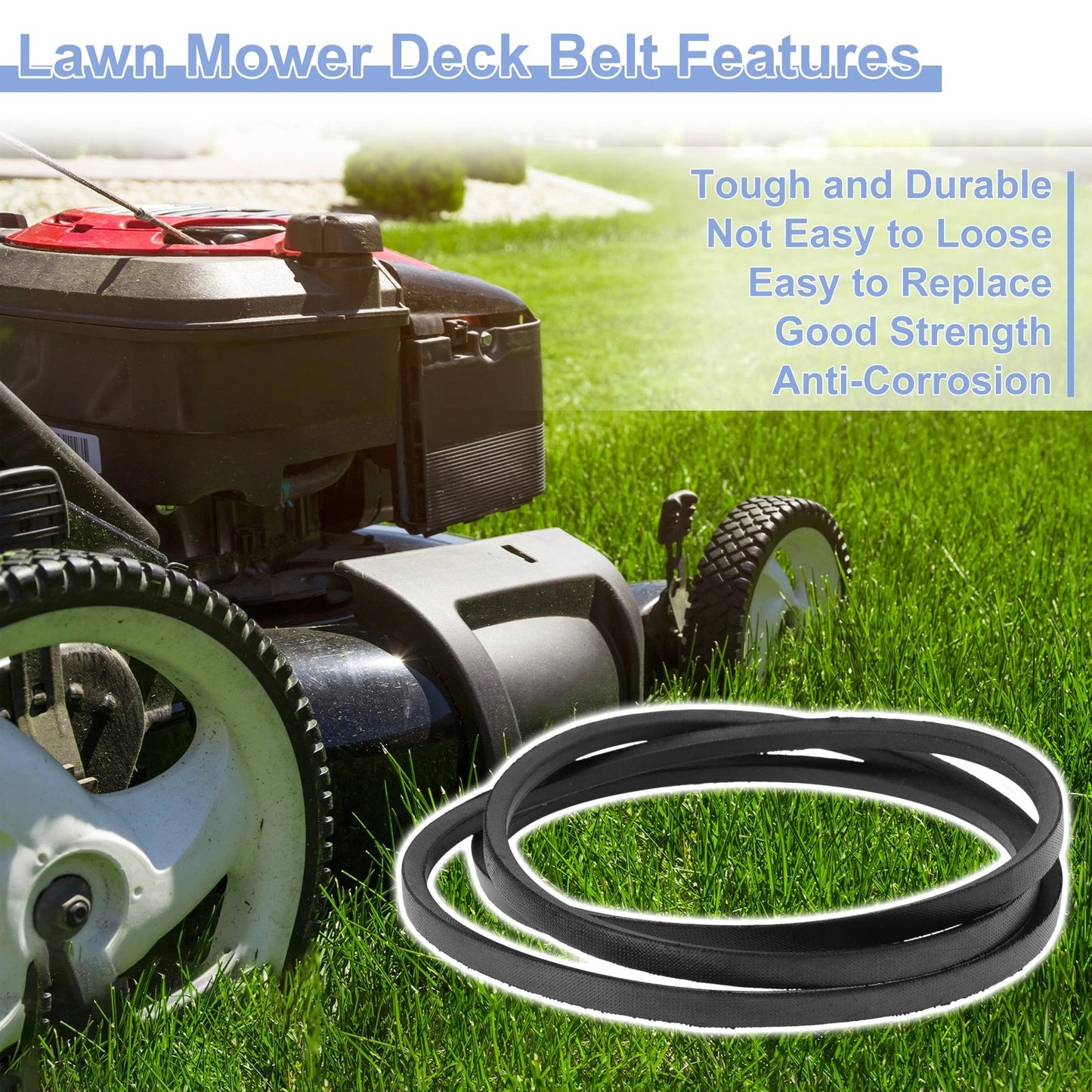 Lawn Mower Deck Belt for Husqvarna AWD Walk-Behind 22 inch (No.586124201)
