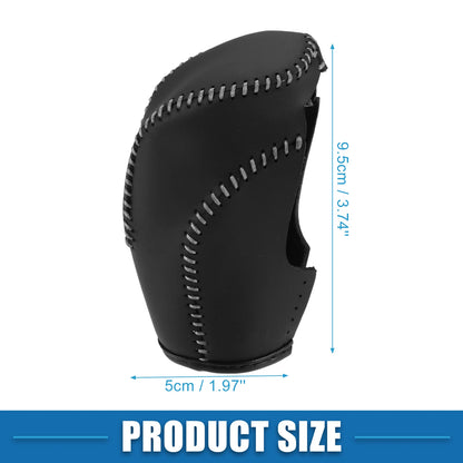 Gear Shift Lever Cover for Subaru Crosstrek (2018–2023) Black Gray Stitches