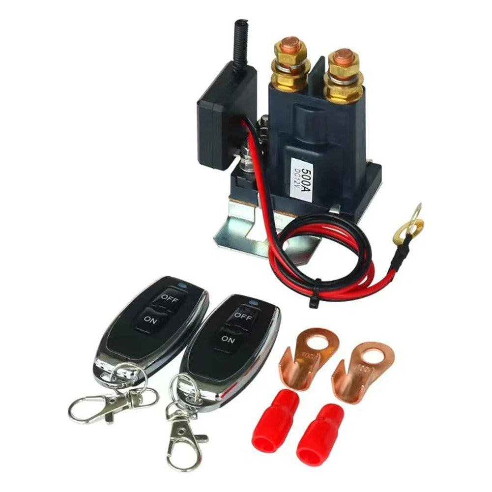 4 AWG Battery Cables with Wireless Disconnect Switch for Vehicle Security
