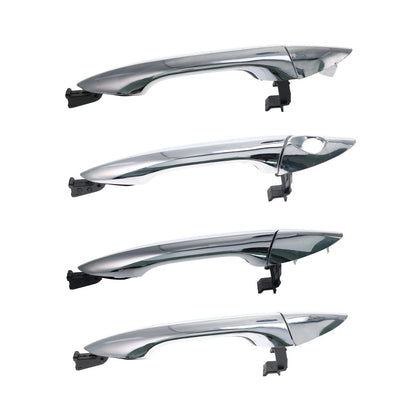 Set of 4 Outer Chrome Door Handles for Hyundai i30 (2012–2017)