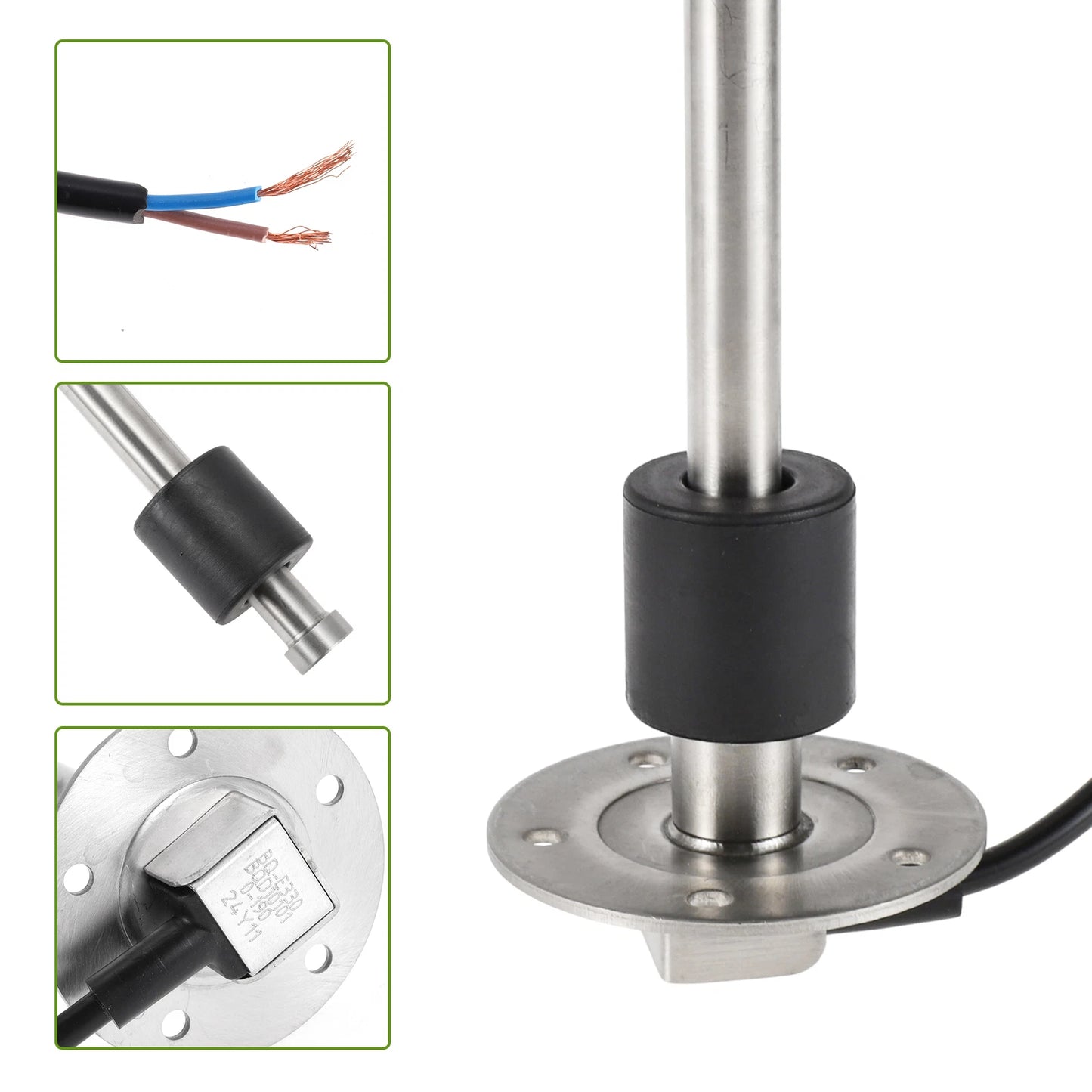 Fuel Sending Unit and Gauge Kit 0-190 Ohm for Boat Car Vehicle (0-190)