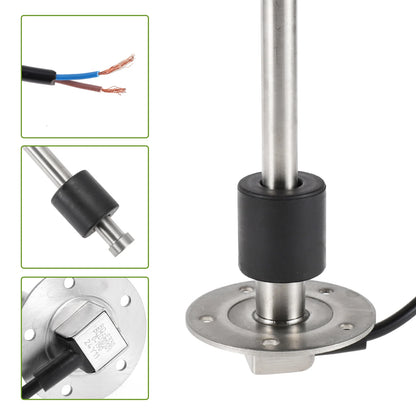 Fuel Sending Unit and Gauge Kit 0-190 Ohm for Boat Car Vehicle (0-190)
