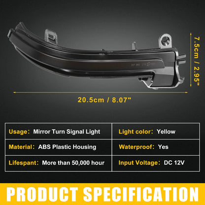 Set of 2 Mirror Turn Signal Lights for BMW 1 Series F20 (2012–2019) 63137280771