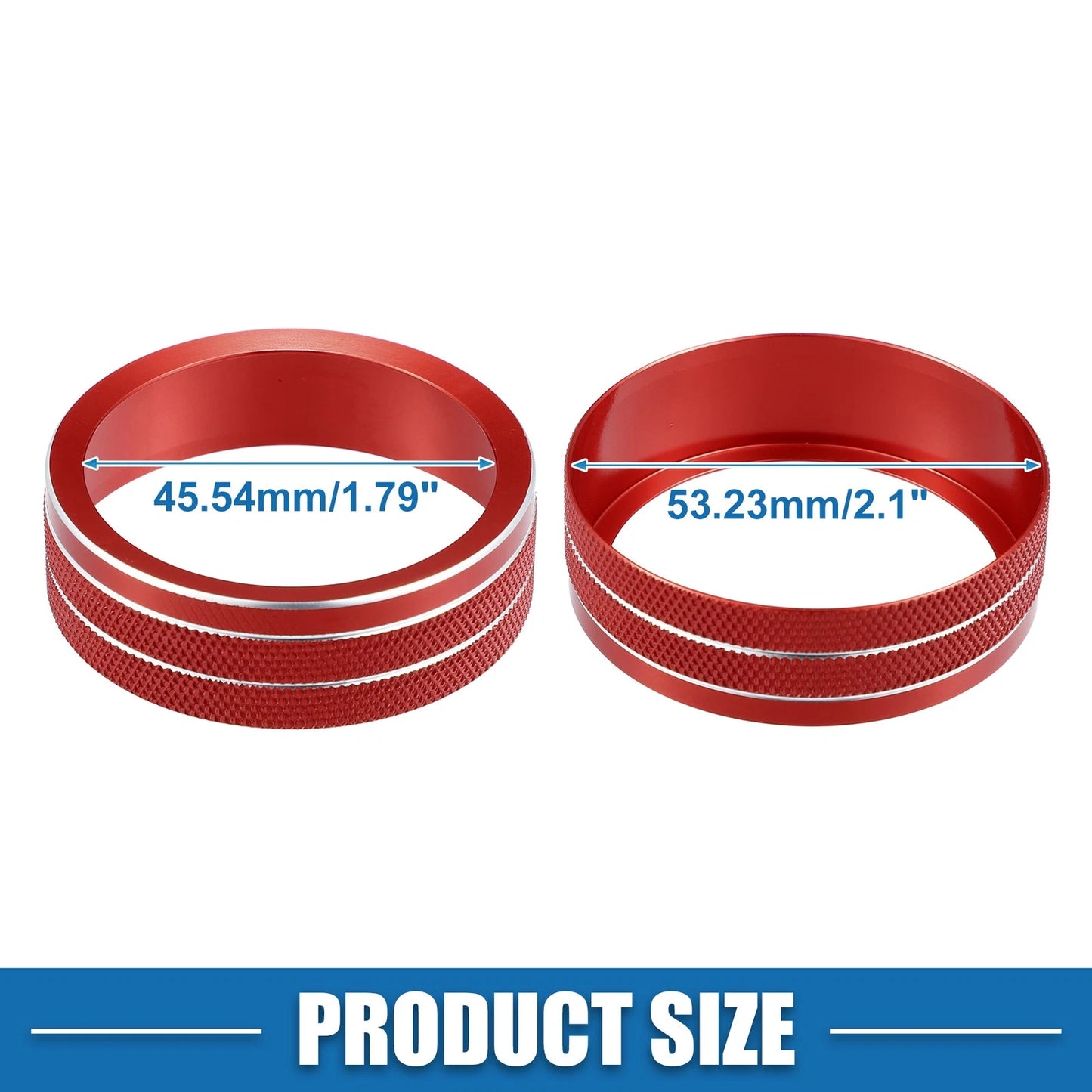 4WD Knob Cover Trim for Jeep Cherokee (2014–2021) & Compass (2017–2021) Red
