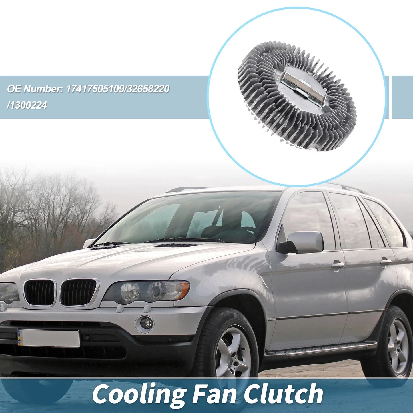Engine Cooling Fan Clutch for BMW 745i V8 4.4L Petrol Sedan (2002-2005)