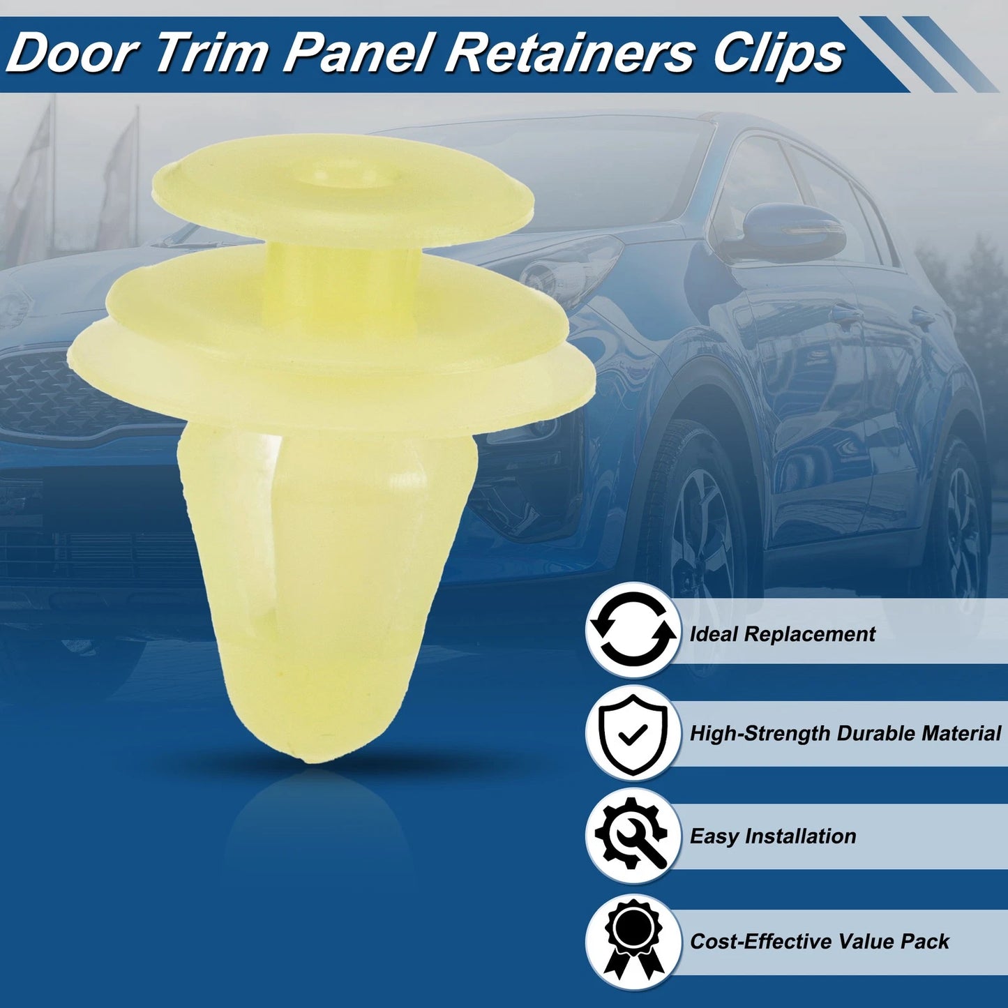 Set of 50 Door Trim Clips for Toyota Camry (1992–1996) No. 6777130070 Beige