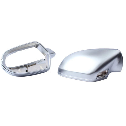 Lane Assist Chrome Side Wing Mirror Caps for Audi A6 S6 C7 (2012–2018)