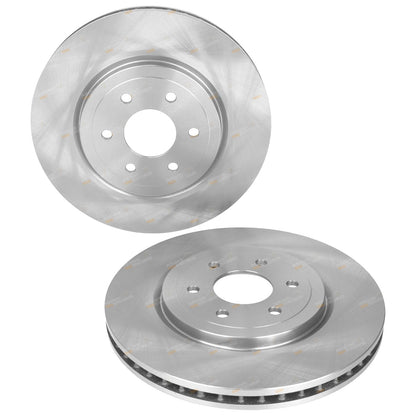 2 Front Disc Brake Rotors for Nissan Navara D40 (2005–2013) 17" Wheels