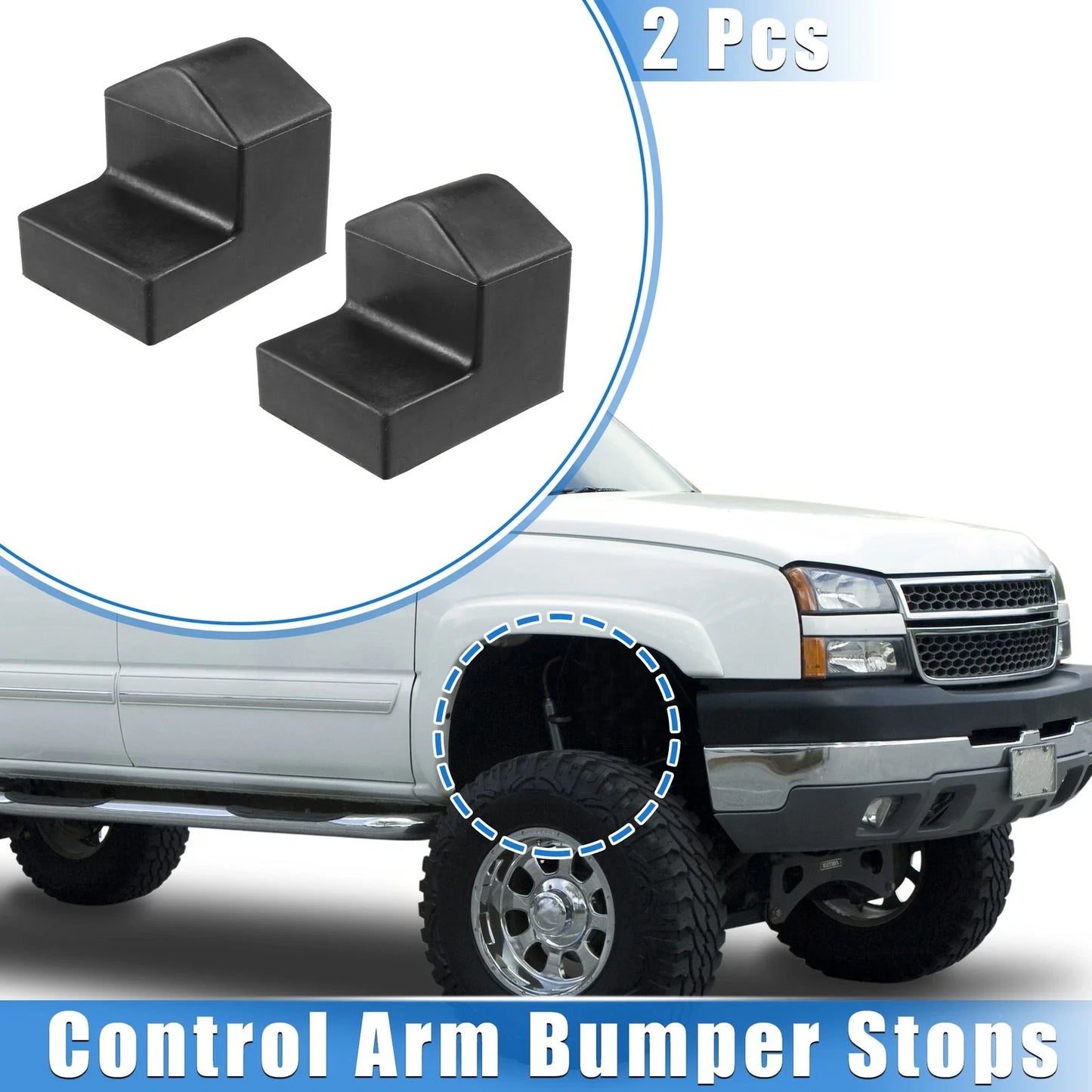 2 x Front Lower Suspension Control Arm Bumper Stops for GMC Sierra 2500