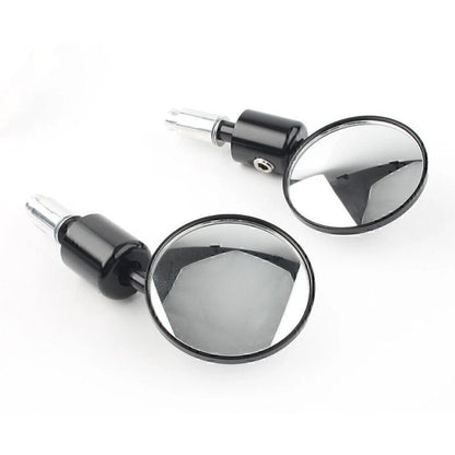 CNC Black 7/8" Round Bar End Mirrors for Universal Motorbike