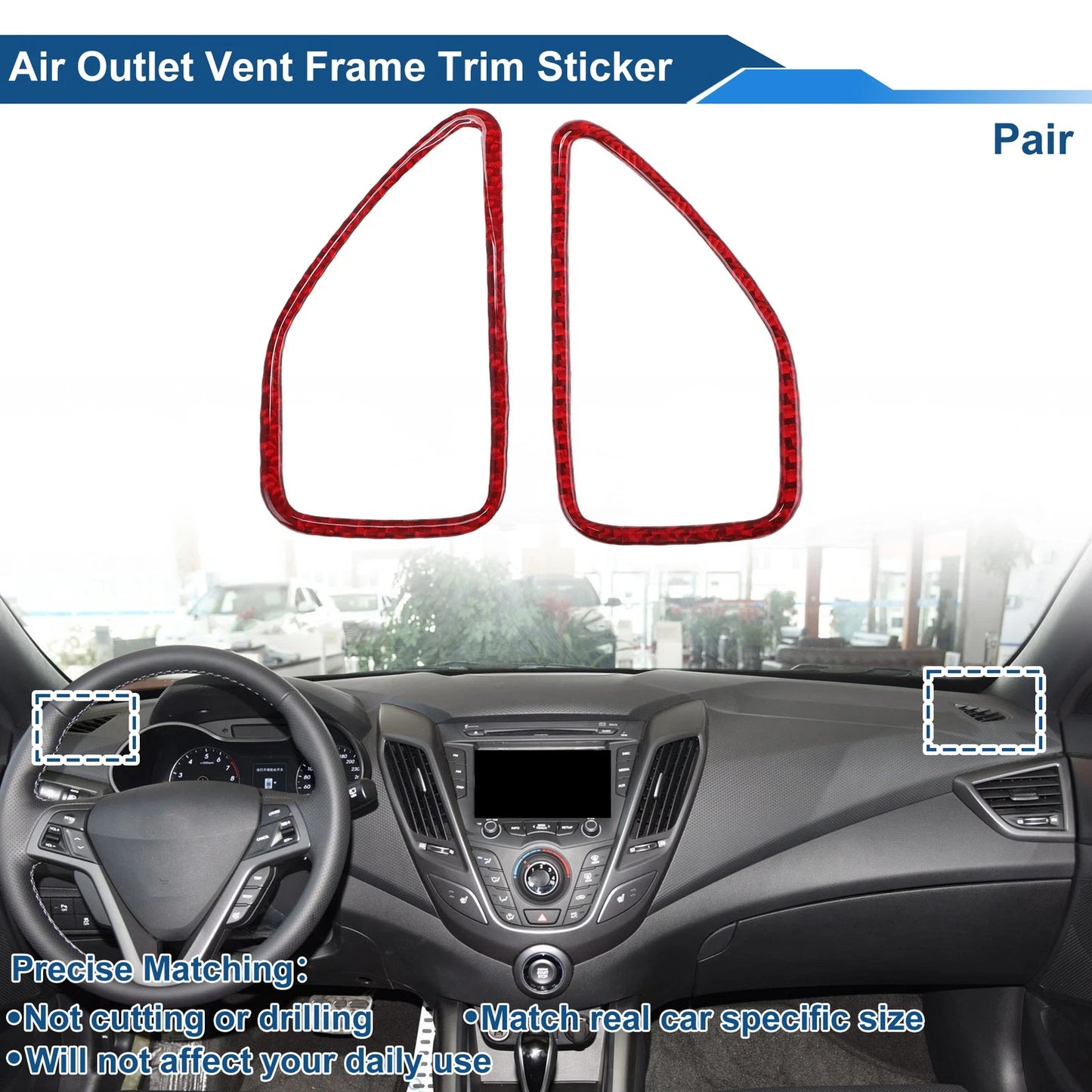Air Condition Outlet Vent Trim Cover Frame for Hyundai Veloster (2012–2017)