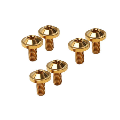 6 x Gold Alloy M6x10mm Torx Head Screws for Bike Motorcycle