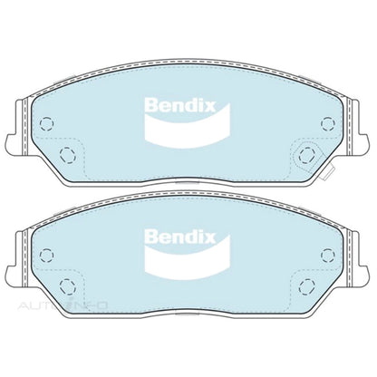 Set of 4 Bendix Front Disc Brake Pads for Toyota Aurion (2006–2017)