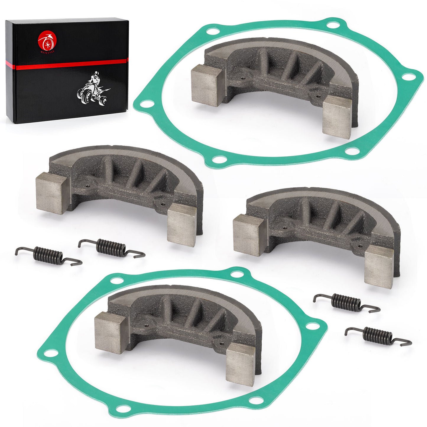 Set of 4 Brake Shoes with Springs for John Deere 750 770 790