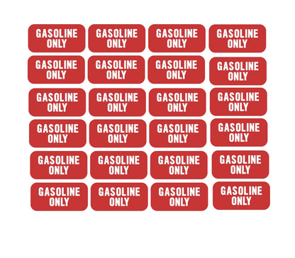Set of 24 Fuel Warning Decals for Gasoline Only Gas Cans