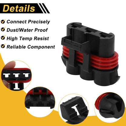 Set of 3 Pins Connector Plug for Ford Buick (No. 12124686)