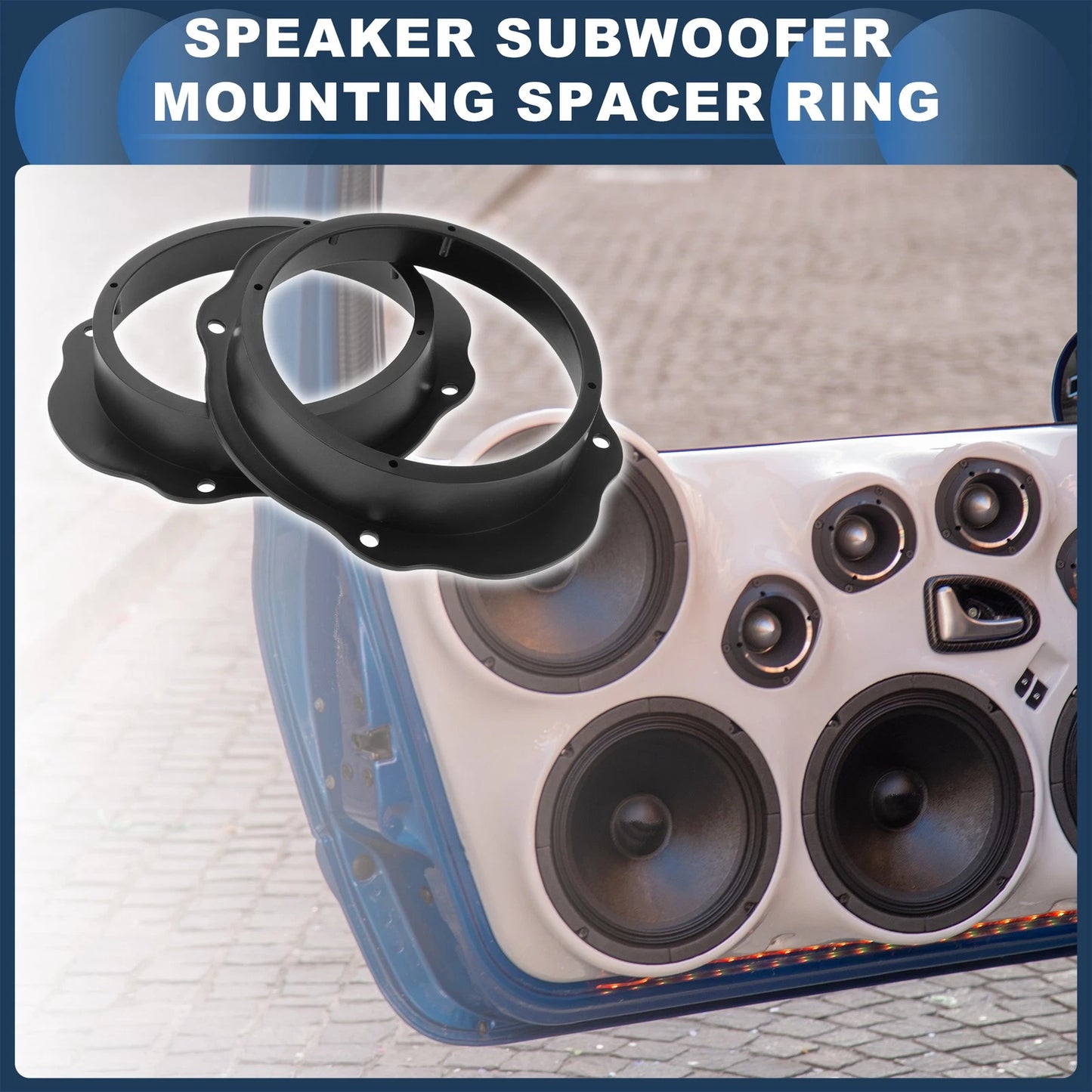 2X Speaker Spacer Ring Adaptor for Ford C-Max (6.5")