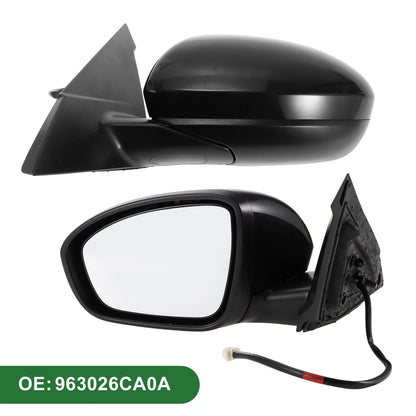 Left Side Door Mirror for Nissan Altima (2019–2023) Manual Folding Black