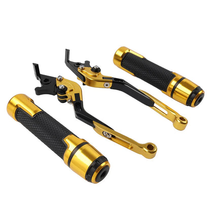 Gold Extendable Brake Clutch Lever Grip Set for BMW S1000R S1000RR (2010-2023)