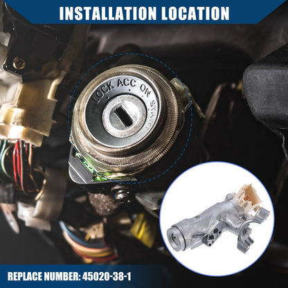 Ignition Switch Lock Cylinder w/ Keys for Toyota Corolla RAV4 (45020-38-1)