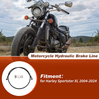 Hydraulic Front Brake Line Kit for Harley Sportster XL (2004–2024) Black