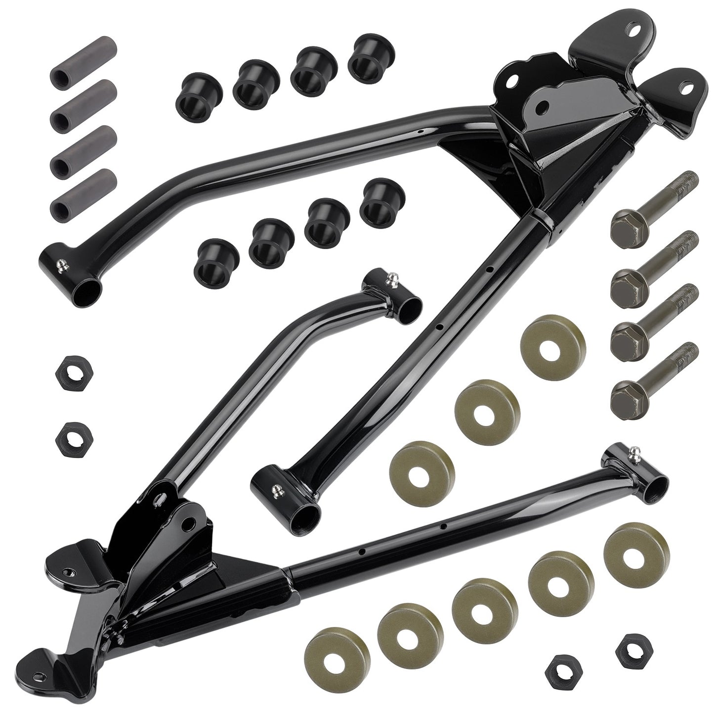 Set of 2 Front Control Arms for Polaris RZR 170 (2009–2021) Black