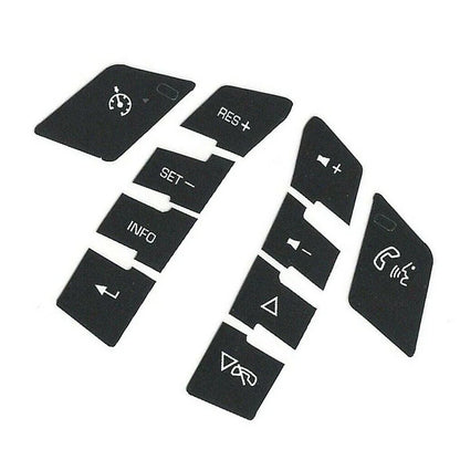 Button Repair Decals Car Sticker 1 Set ABS Black