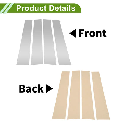 4 x Pillar Window Trim for Dodge Ram (2009-2018) Silver Tone
