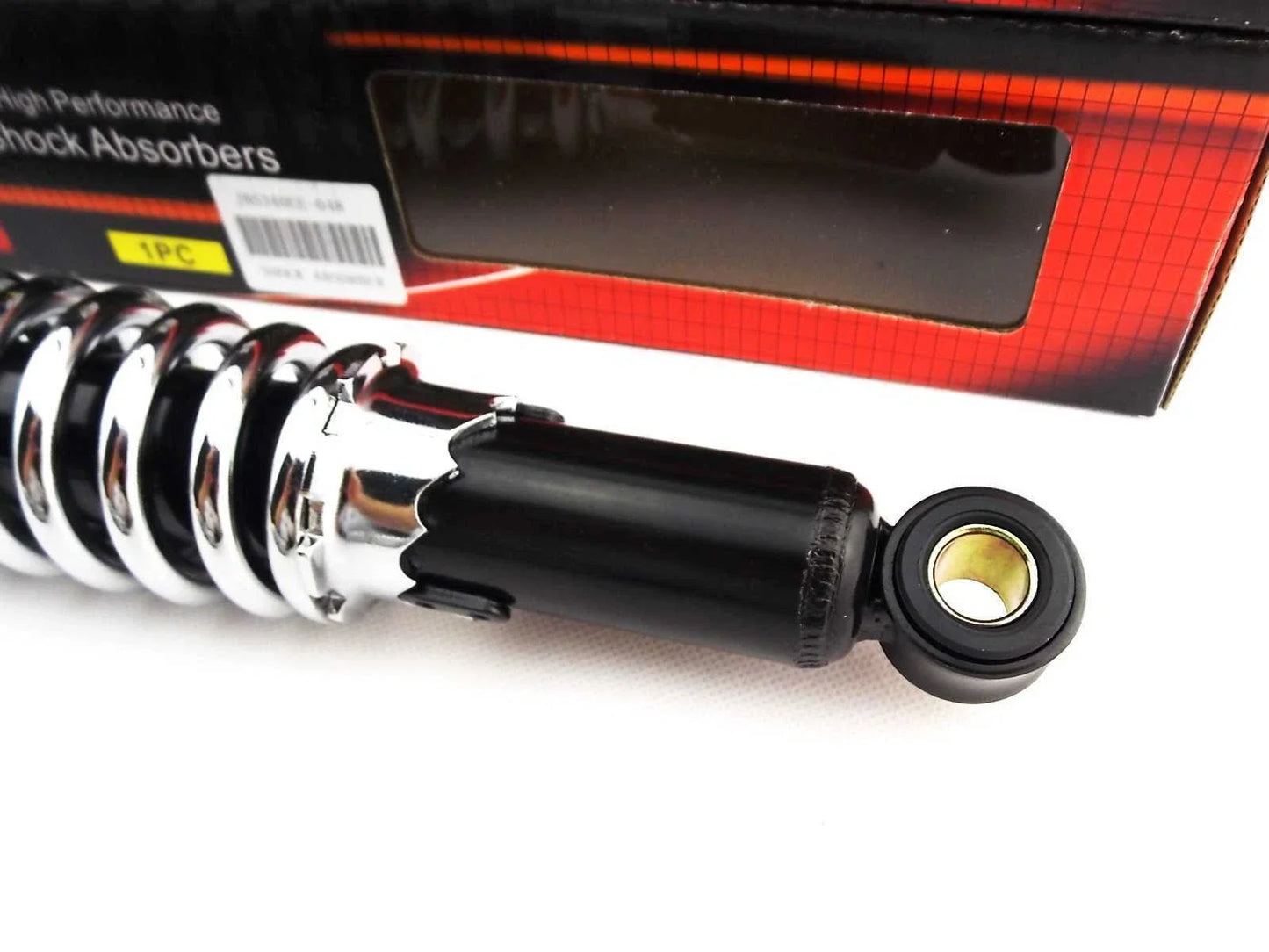 340mm JBS Black/Chrome Rear Shock Absorbers for BMW R90/6 (1973-1976)