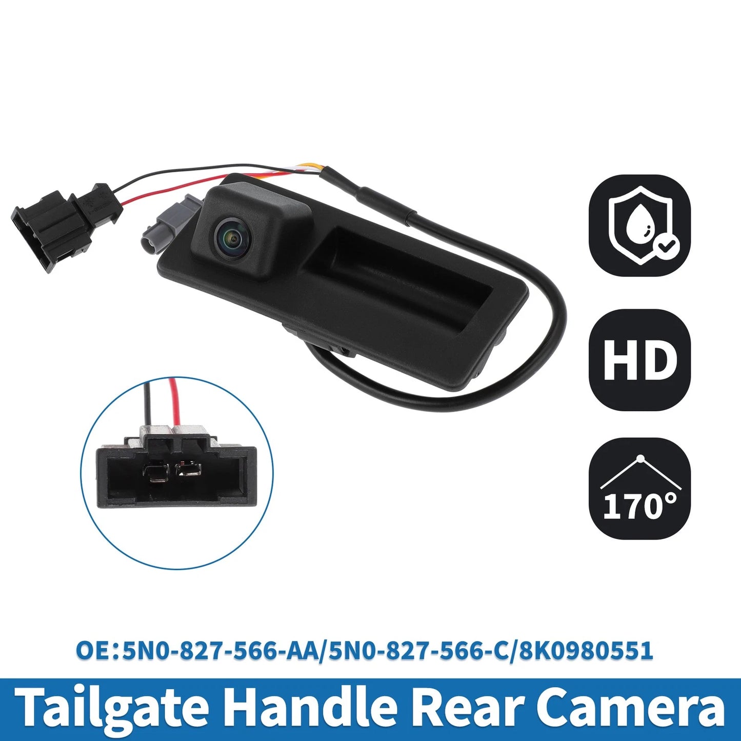 Tailgate Handle with Backup Camera for Audi A4 A5 A6 A7 Q3 Q5 S4 S5 S6 Allroad (2010–2023)