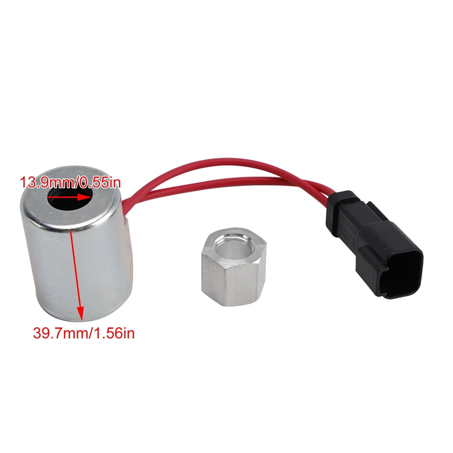 Solenoid Valve Coil 2X 6717706 6676566 for Bobcat 751 763 853 A220 A300 S220