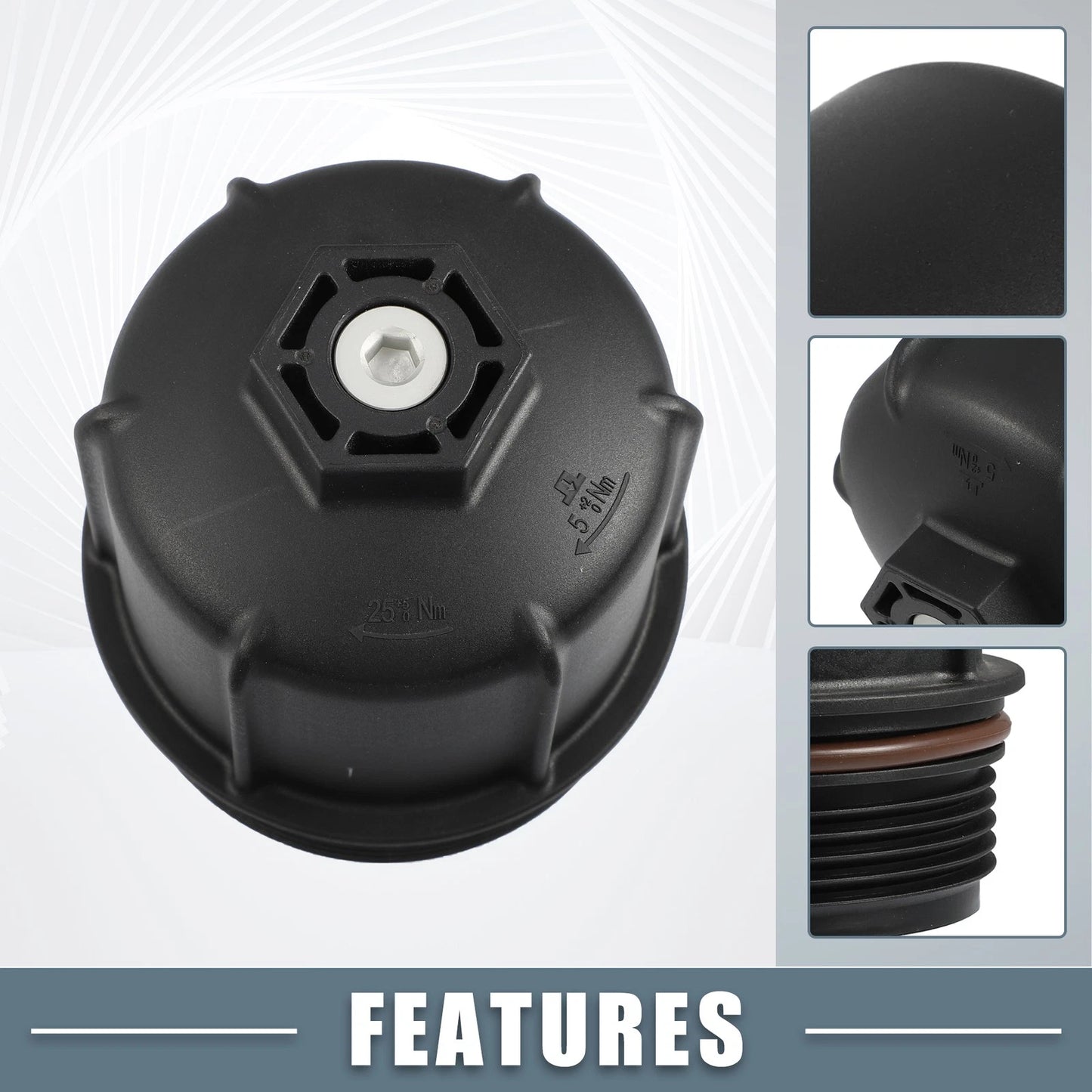 Engine Oil Filter Housing Cap 079115433C for Audi S6 S7 S8 (2013–2018)