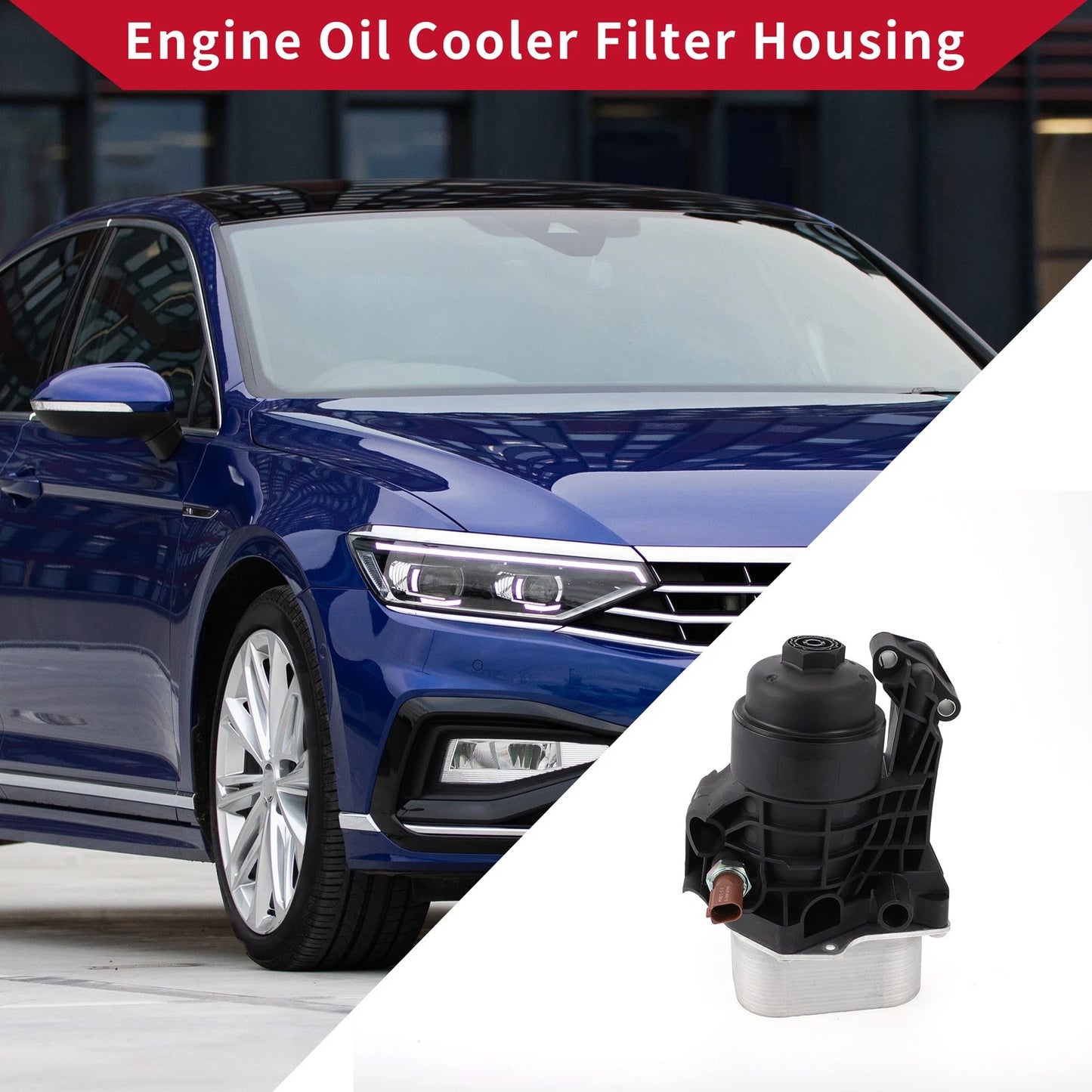 Engine Oil Cooler Filter Housing for Volkswagen Golf (03N115389A)