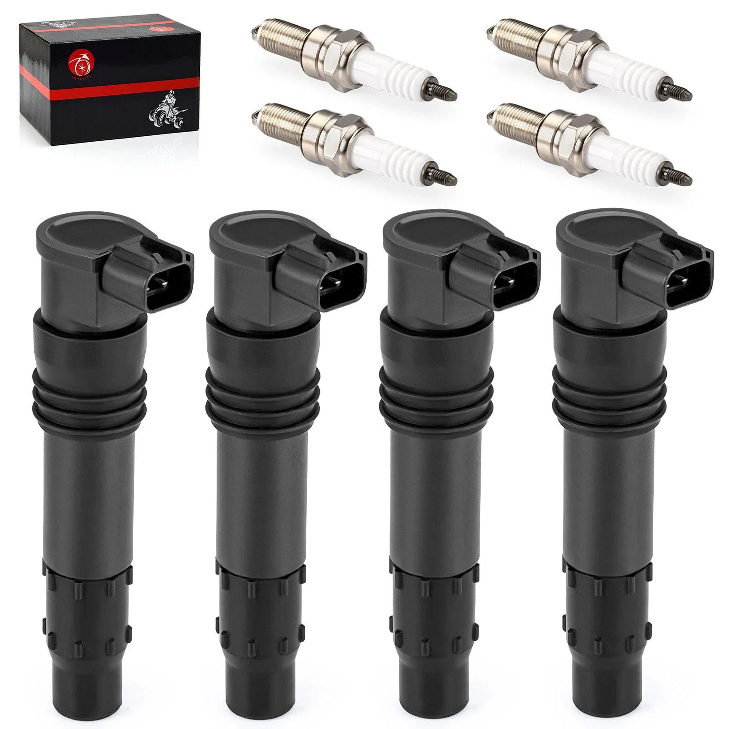 4pcs Ignition Coils & Iridium Plugs for Suzuki GSX-R600/750/1000 (2004-2010)