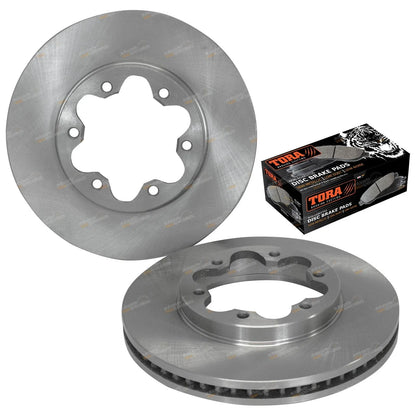 2 x Front Disc Rotors + Brake Pads for Toyota Hiace KDH/TRH 200 (2005–2012)