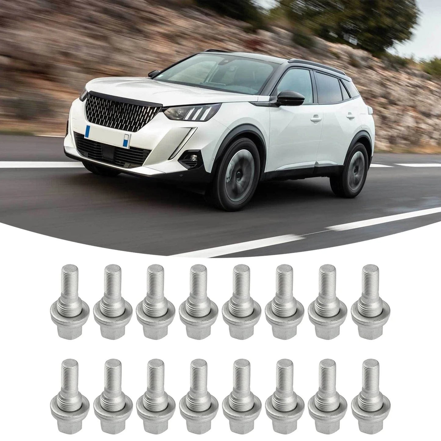Robust Alloy Steel Wheel Bolts / Wheel Bolts for 301 307 308 308S 408 5008 (2008–2008)