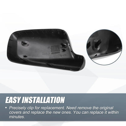 Left Side Mirror Cover Cap Gloss Black for BMW 3 Series E46 & 7 Series E65-E66