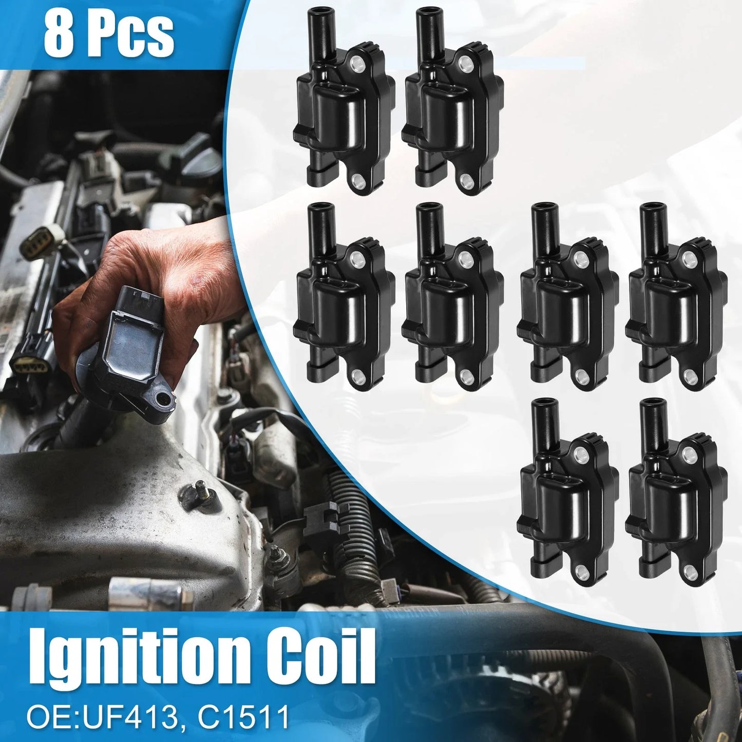8 x Ignition Coils for Chevrolet Camaro, Caprice (2010-2015)